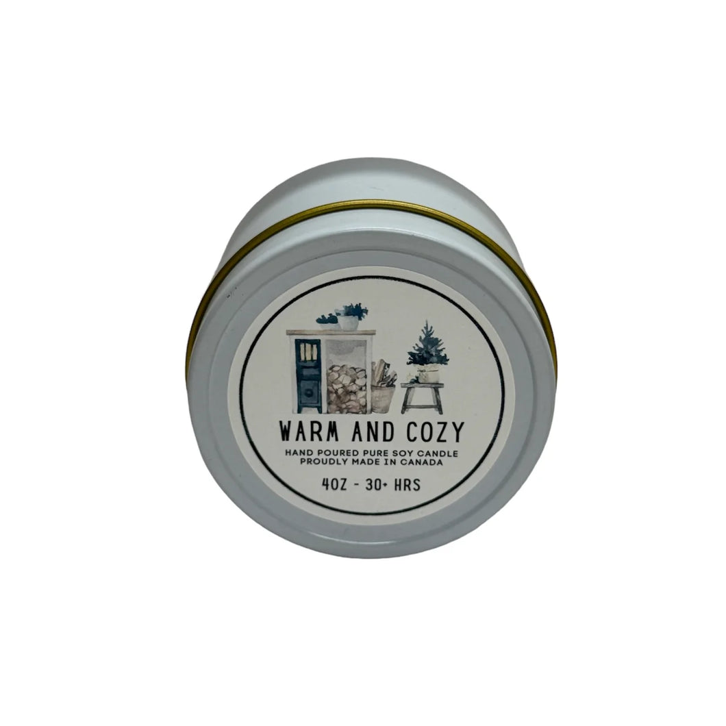 Warm & Cozy Gift It Gray Soy Candle - 4oz