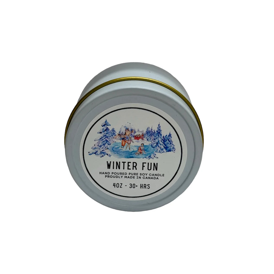 Winter Fun Gift It Gray Soy Candle - 4oz