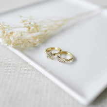 Load image into Gallery viewer, Wish &amp; Wonder Hoops - Gold/Clear
