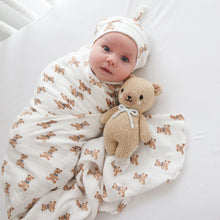 Load image into Gallery viewer, VIntage Bear Cotton Muslin Swaddle Blanket
