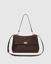 Load image into Gallery viewer, Arden Suede Shoulder Bag- Chocolate
