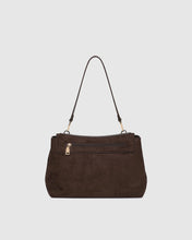Load image into Gallery viewer, Arden Suede Shoulder Bag- Chocolate

