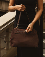 Load image into Gallery viewer, Arden Suede Shoulder Bag- Chocolate

