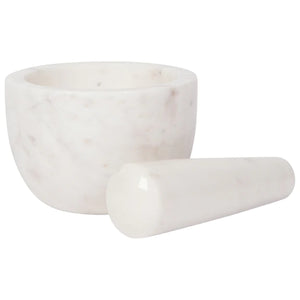 White Marble Mortar and Pestle