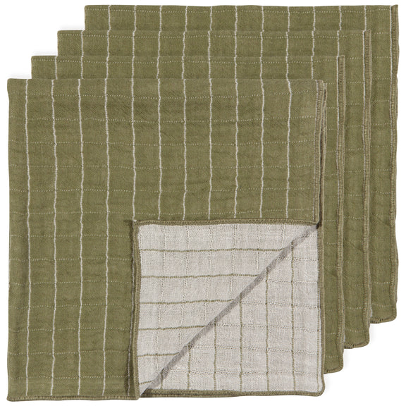 Olive Branch Double Weave Napkins - Set of 4