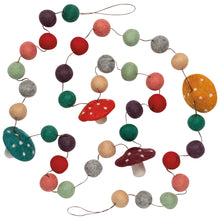Load image into Gallery viewer, Mushroom Gems Felt Garland
