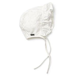 Baby Bonet- White Embroidery