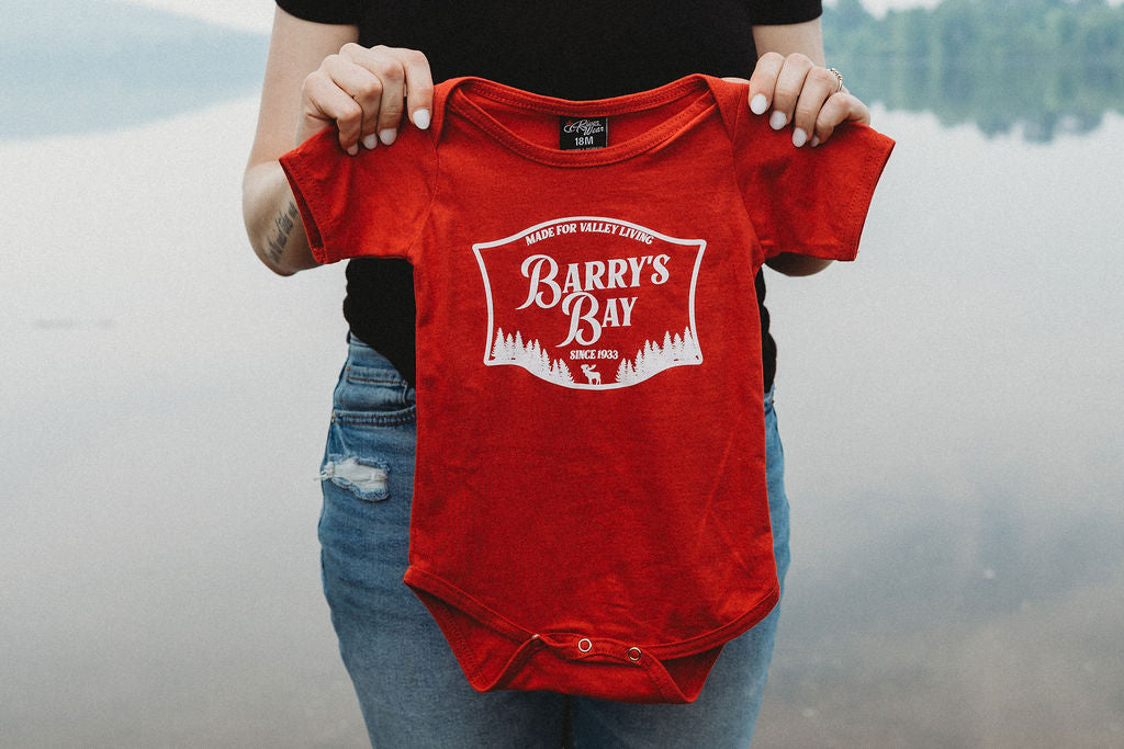 Red - Barry's Bay Patch Onesie