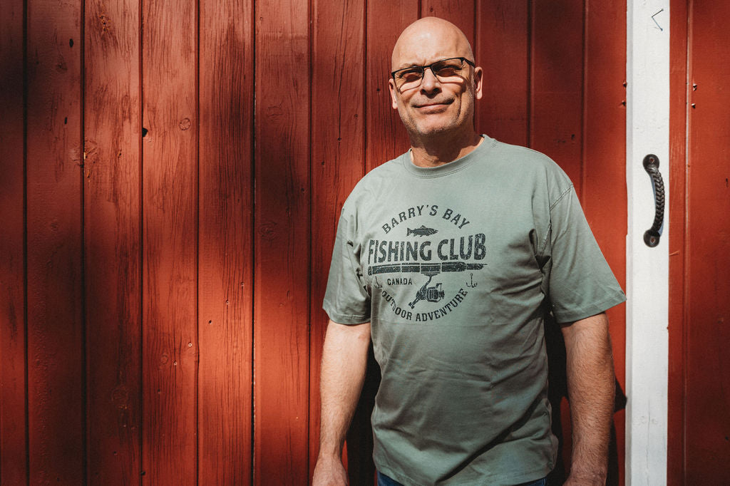 Sage Green - Barry's Bay Fishing Adult Tee