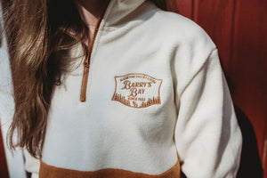 Tan Two-Tone Barry's Bay Quarter Zip Fleece