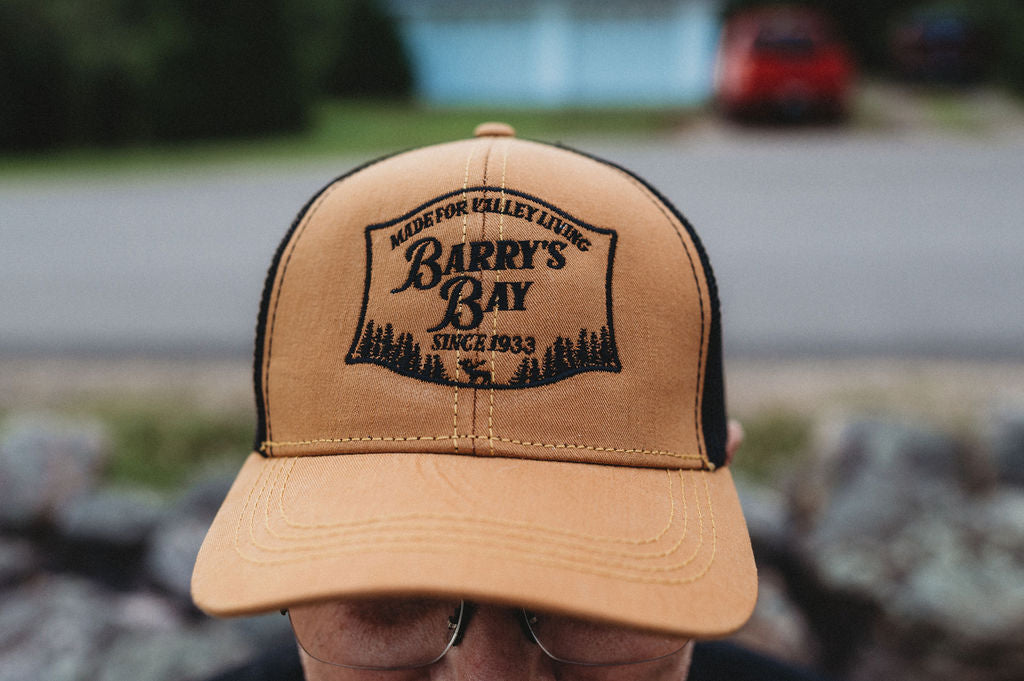 Tan - Barry's Bay Black Mesh Trucker Cap