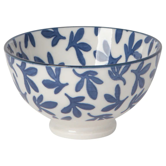 Blue Floral Stamped 4 Inch Bowl