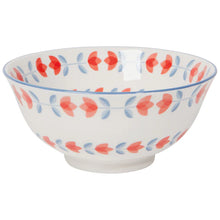 Load image into Gallery viewer, Red Tulip Stamped Bowl
