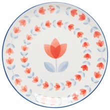 Load image into Gallery viewer, Red Tulip Stamped Appetizer Plate
