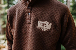 Brown - Barry's Bay Patch Henley Sweater