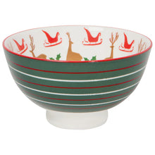 Load image into Gallery viewer, Santa&#39;s Reindeer Stamped Bowl 4 Inch
