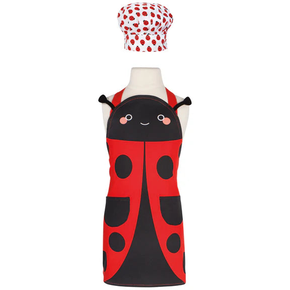Ladybug Daydream Kid's Apron & Hat Set