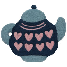 Load image into Gallery viewer, Teapot Felted Wool Trivet
