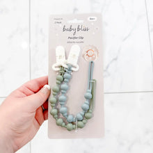 Load image into Gallery viewer, Pacifier Clips - Sage &amp; Dusty Teal
