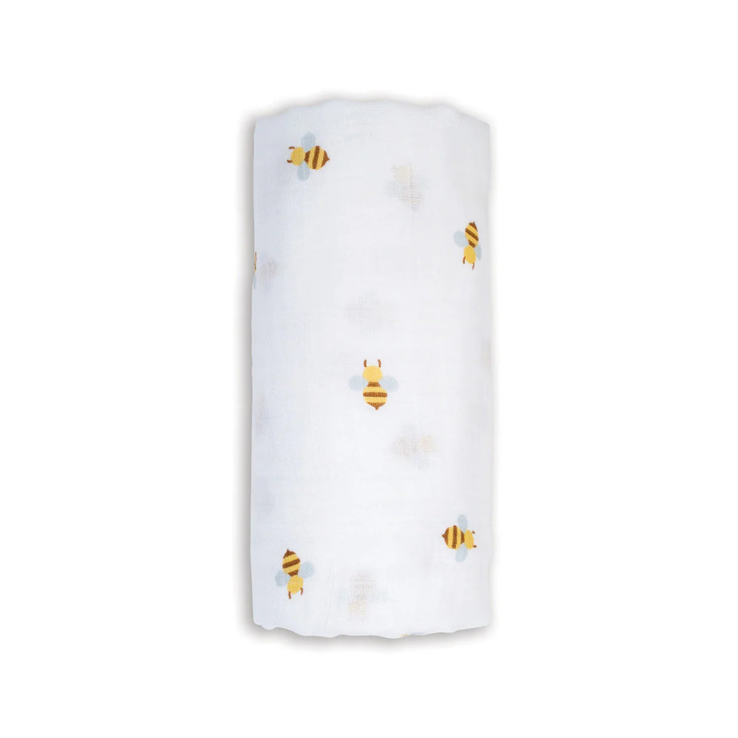 Swaddle Blanket Muslin Cotton - Bees