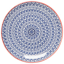 Load image into Gallery viewer, Blue Cross Stamped Appetizer Plate
