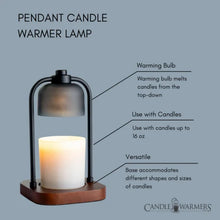 Load image into Gallery viewer, Black &amp; Wood - Pendant Lantern Candle Warmer
