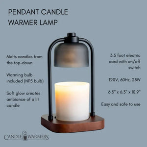 Black & Wood - Pendant Lantern Candle Warmer