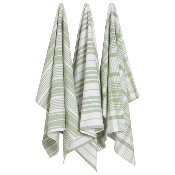 Sage Jumbo Dishtowels - Set of 3