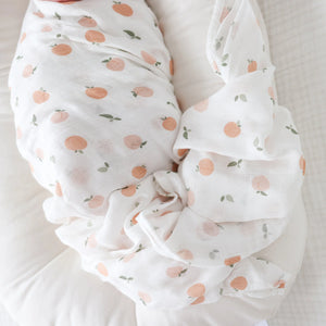 Swaddle Blanket Muslin Cotton - Peaches