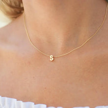 Load image into Gallery viewer, Gold Plated Block Letter Necklace
