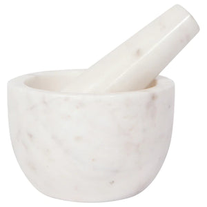 White Marble Mortar and Pestle