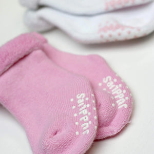 2 pack Infant Socks - Pink & White