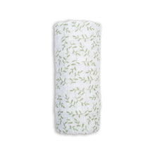 Load image into Gallery viewer, Greenery Cotton Muslin Swaddle Blanket
