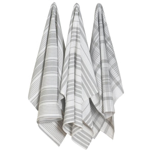 London Grey Jumbo Dishtowels - Set of 3