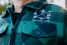 Load image into Gallery viewer, Adult Barry’s Bay Green Check Sherpa Lined Fleece
