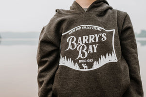 Heather Charcoal - Barry's Bay Patch Youth Hoodie