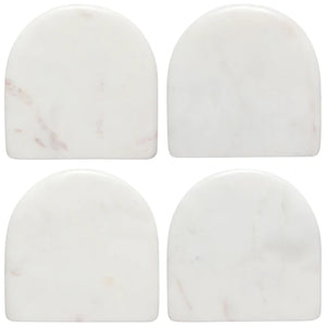 White Arch Marble Coasters - Set of 4