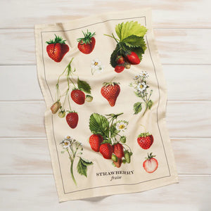 Vintage Strawberries Tea Towel