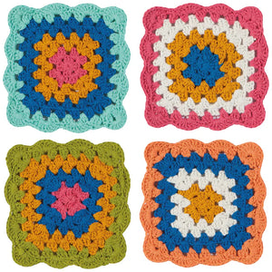 Loop De Loop Crochet Coasters - Set of 4