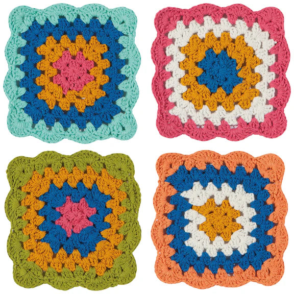 Loop De Loop Crochet Coasters - Set of 4