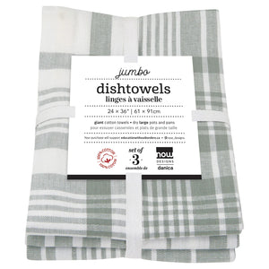 London Grey Jumbo Dishtowels - Set of 3