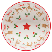 Load image into Gallery viewer, Santa&#39;s Reindeer Stamped Bowl 4 Inch
