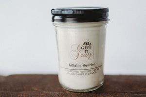 Killaloe Sunrise Gift It Gray Soy Candle