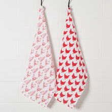 Load image into Gallery viewer, Chicken Floursack Dish Towels - Set of 2
