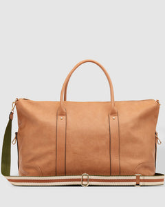 Alexis Stripe Travel Bag - Camel