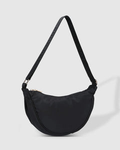 Sylvia Nylon Crossbody Bag - Black