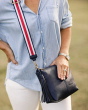 Load image into Gallery viewer, Daisy Stripe Crossbody Bag - Navy
