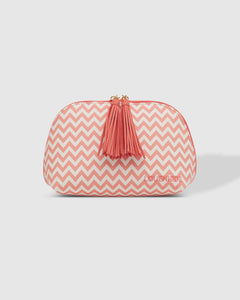 Baby Audrey Chevron Makeup Bag - Peach