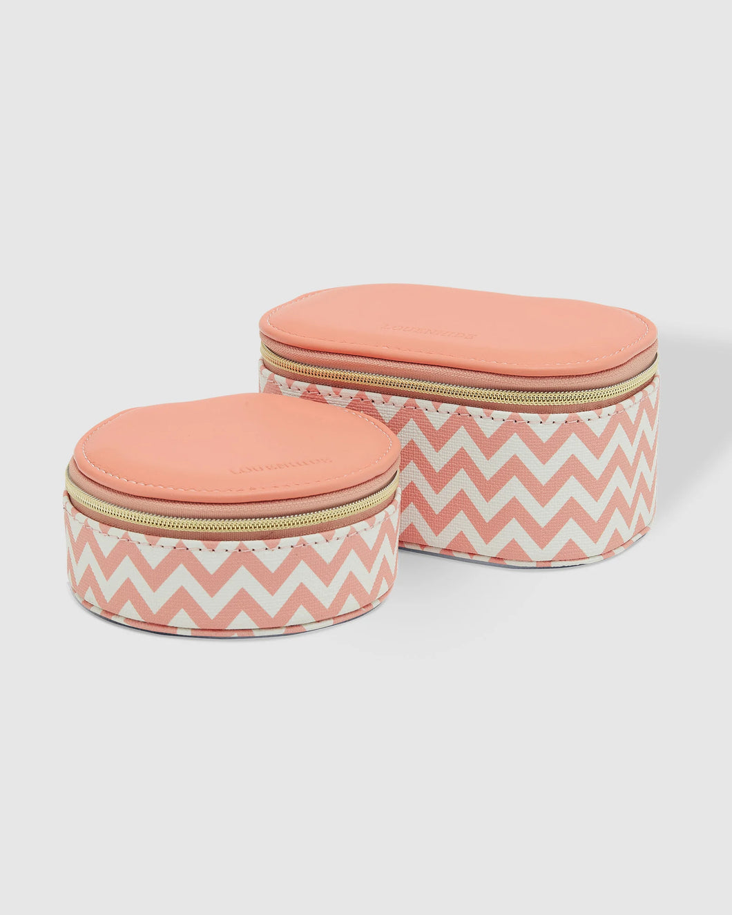 Olive & Sisco Jewelry Boxes - Chevron Peach