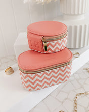 Load image into Gallery viewer, Olive &amp; Sisco Jewelry Boxes - Chevron Peach
